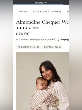 solly baby Almondine Chequer - Beige & Cream Check